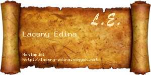 Lacsny Edina névjegykártya